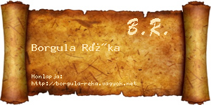 Borgula Réka névjegykártya